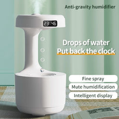Jeeper's Keepers LED Water Drop Humidifier Diffuser - 800ml with Clock & Whisper-Quiet