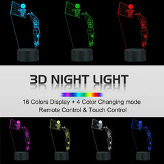 My Store Basketball 3D Lamp - Customizable Colors & Remote Control