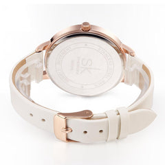Jeepers Keepers Elegant Marble Watch with Rose Gold Accents