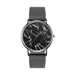 Luxury Rose Gold Mesh Band Quartz Watch for Women - Fashionable Gift Black
