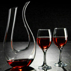 Jeeper's Keepers Crystal U-Shaped Wine Decanter - 1500ml Elegant Design