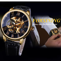 Jeeper's Keepers Men's Luxury Brand Watch - Skeleton Dial, Leather Band