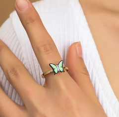 Jeepers Keepers Daisy Adjustable Ring for Unique Style Butterfly 2 Resizable
