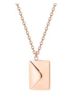 Jeepers Keepers Heartfelt Message Lockets Necklace Set Rose Gold 50 cm