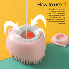 Soft Silicone Dog Brush - Gentle Grooming for Sensitive Skin & Bathing