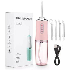 My Store Waterproof Dental Irrigator - USB Rechargeable Water Flosser Pink