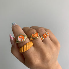 Creative Love Heart Ring - Stylish Alloy Jewelry for Trendy Elegance