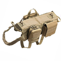 My Store Tactical Military Dog Harness - Durable Nylon for All Seasons Yellow Suit XL