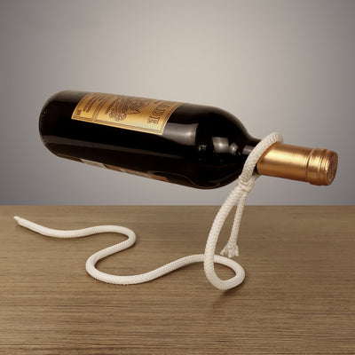 Jeeper's Keepers | Suspended Rope Wine Bottle Holder - Unique Serpentine Design
