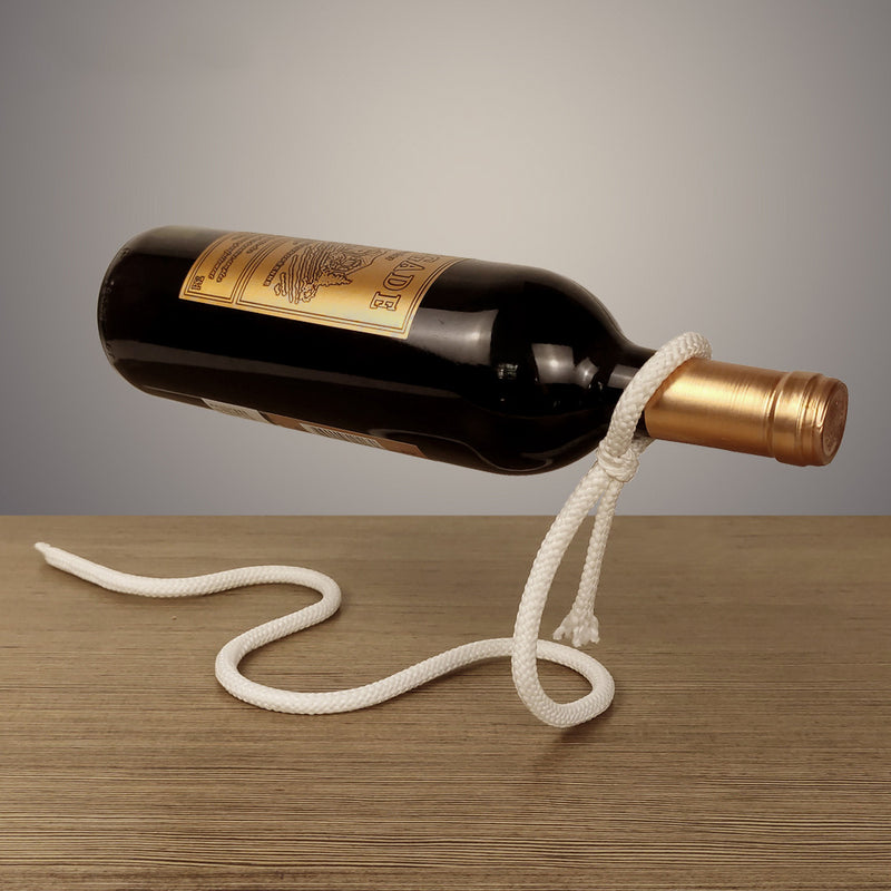 Jeeper's Keepers | Suspended Rope Wine Bottle Holder - Unique Serpentine Design