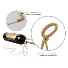 Jeeper's Keepers | Suspended Rope Wine Bottle Holder - Unique Serpentine Design